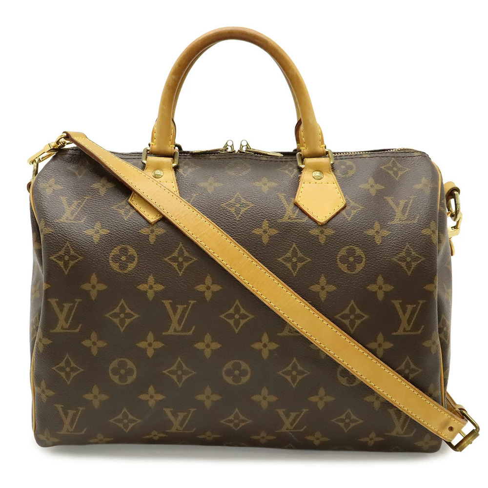 LOUIS VUITTON Monogram Speedy brown Bandouliere Handbag Boston Bag Shoulder